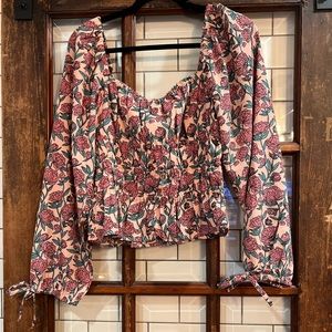 Better unsaid, floral top, size large, NWT